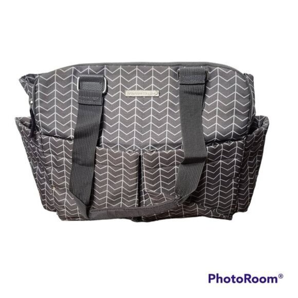 Bananafish Studio Sienna Arrow Tote Diaper Bag Grey - Picture 1 of 14